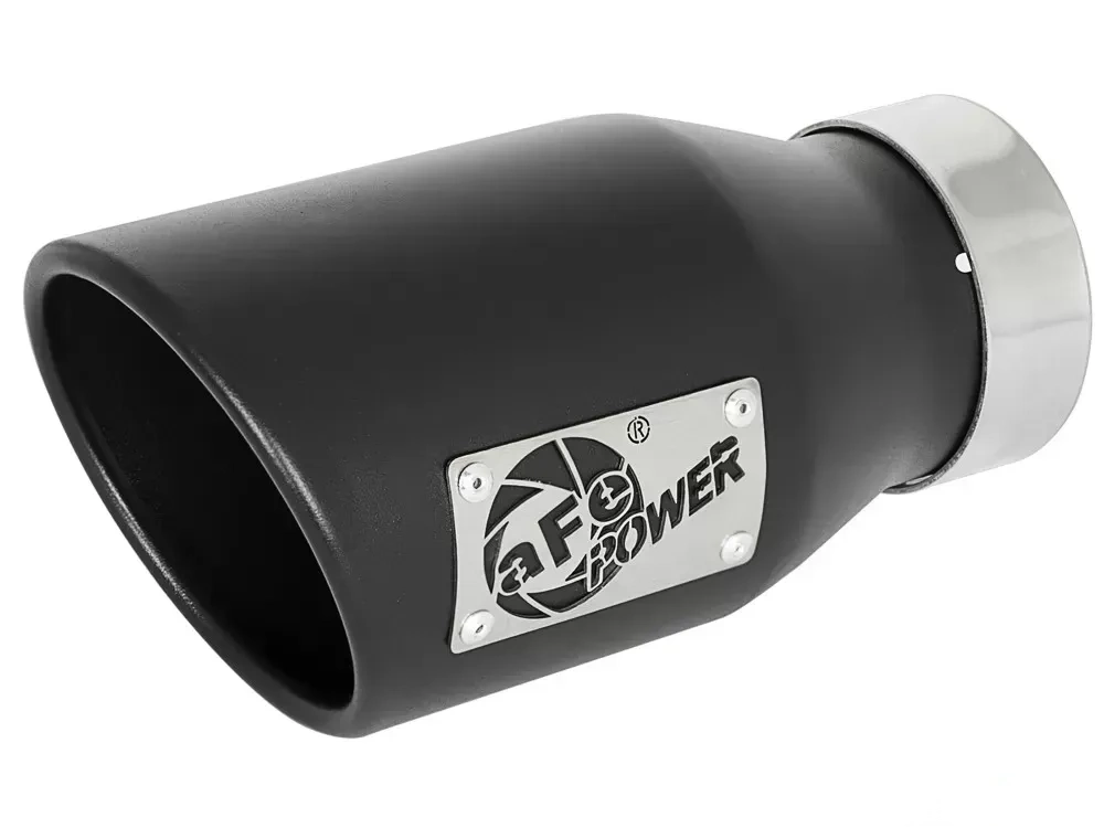 aFe Power Mach Force-Xp Universal Clamp-on Exhaust Tip Black 3 IN Inlet x 4-1/2 IN Outlet x 9 IN L