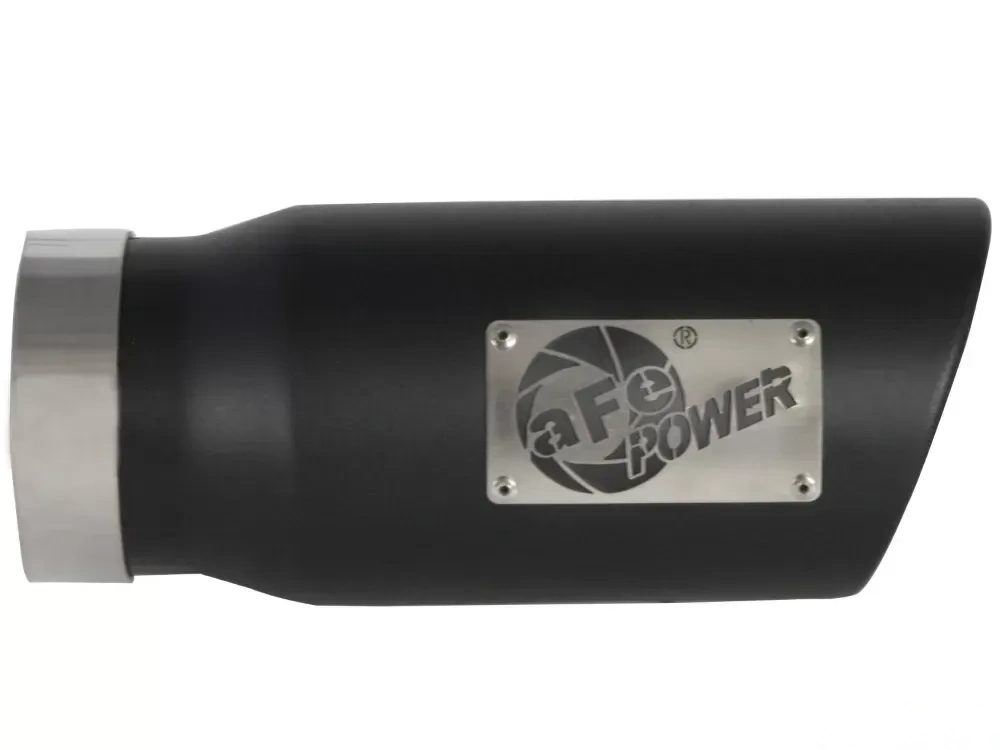 aFe Power Mach Force-Xp Universal Clamp-on Exhaust Tip Black 4 IN Inlet x 5 IN Outlet x 12 IN L