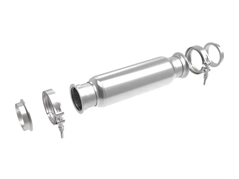 aFe Power Mach Force-Xp 304 Stainless Steel Resonator 3" Inlet/Outlet x 4" Dia. x 12" Body x 16" Overall Length