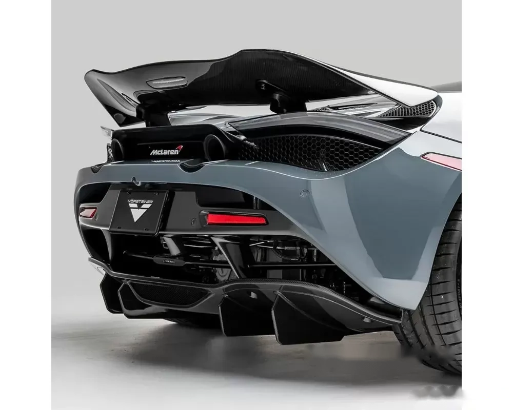 Vorsteiner Silverstone Edition Aero Glossy Carbon Fiber PP 2x2 Rear Diffuser McLaren 720S 2017-2023 - Image 3