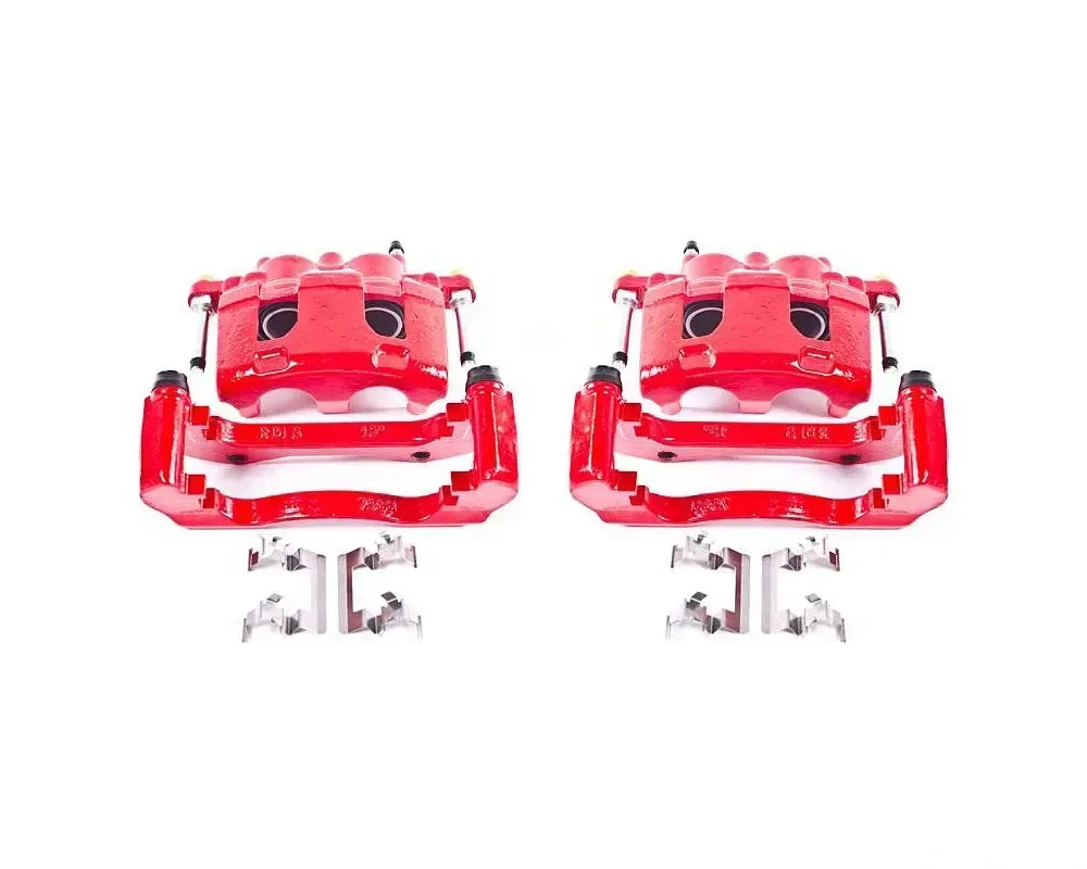 Power Stop Red Calipers w/Brackets - Pair Front Buick Lucerne 2006-2011