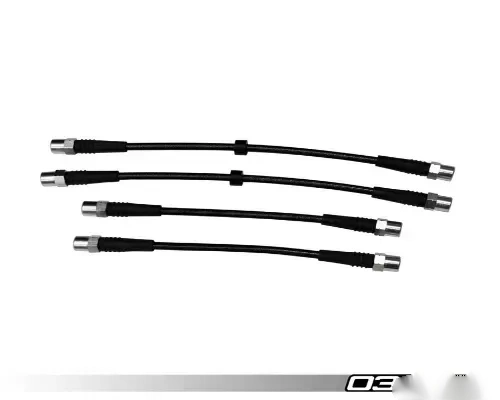 034 Motorsports Stainless Steel Braided Brake Line Kit for Audi S4 Quattro C4 1991-1997
