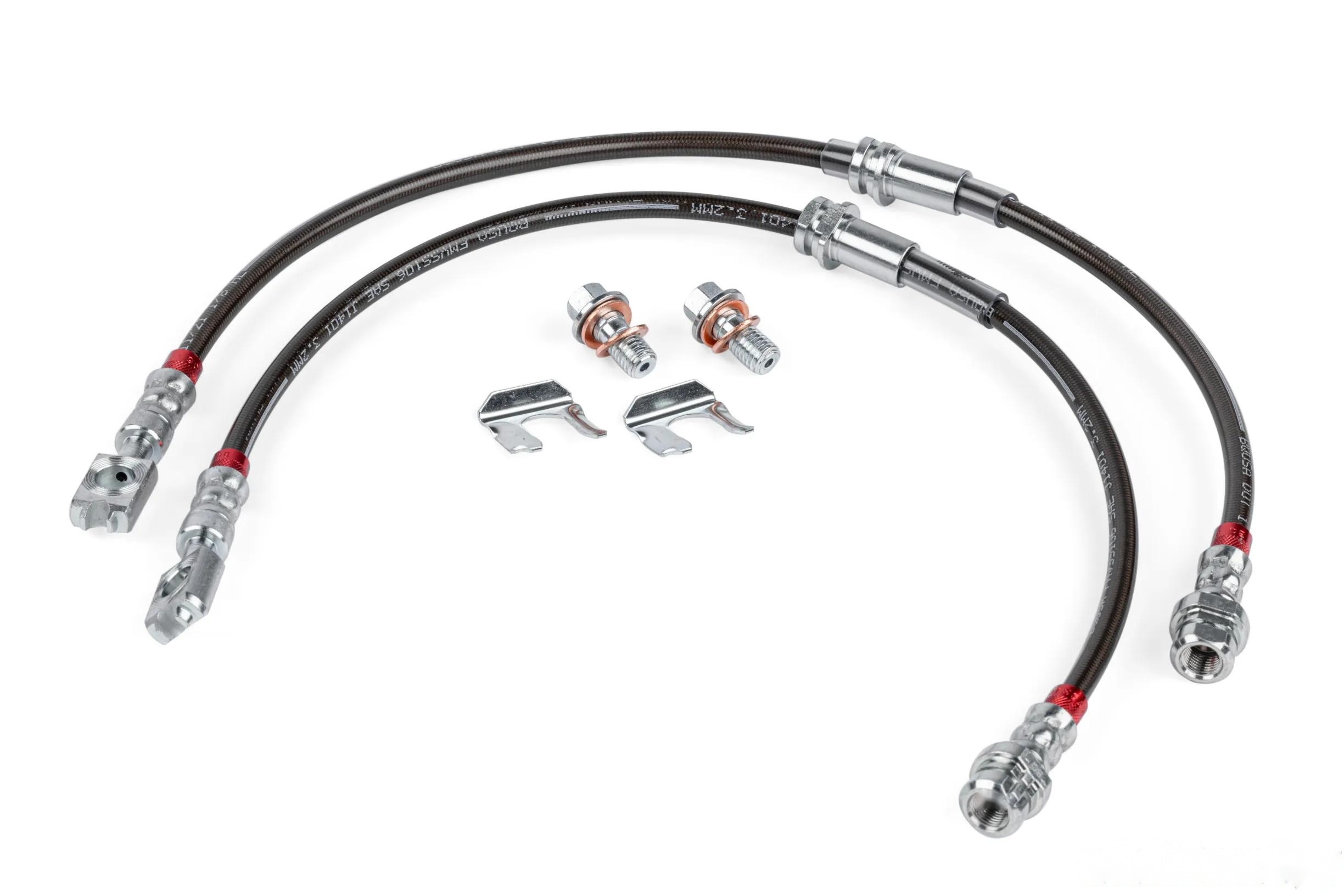 APR Braided Stainless Steel Brake Lines Set of 2 Front for Audi A3 2005-2022, VW Beetle, Jetta, Passat