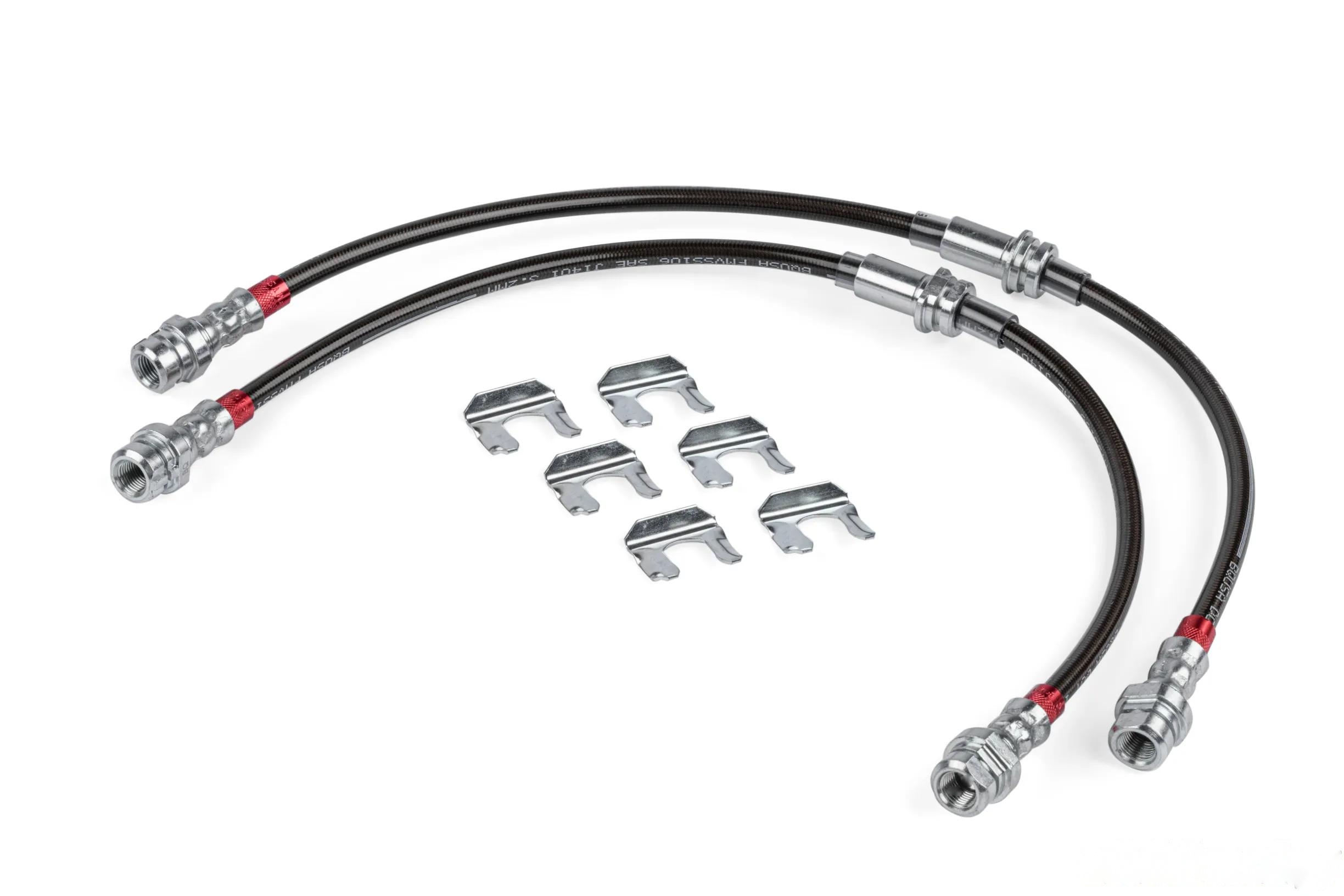 APR Braided Stainless Steel Brake Lines Set of 2 for Volkswagen Golf R 12-13, R32 08