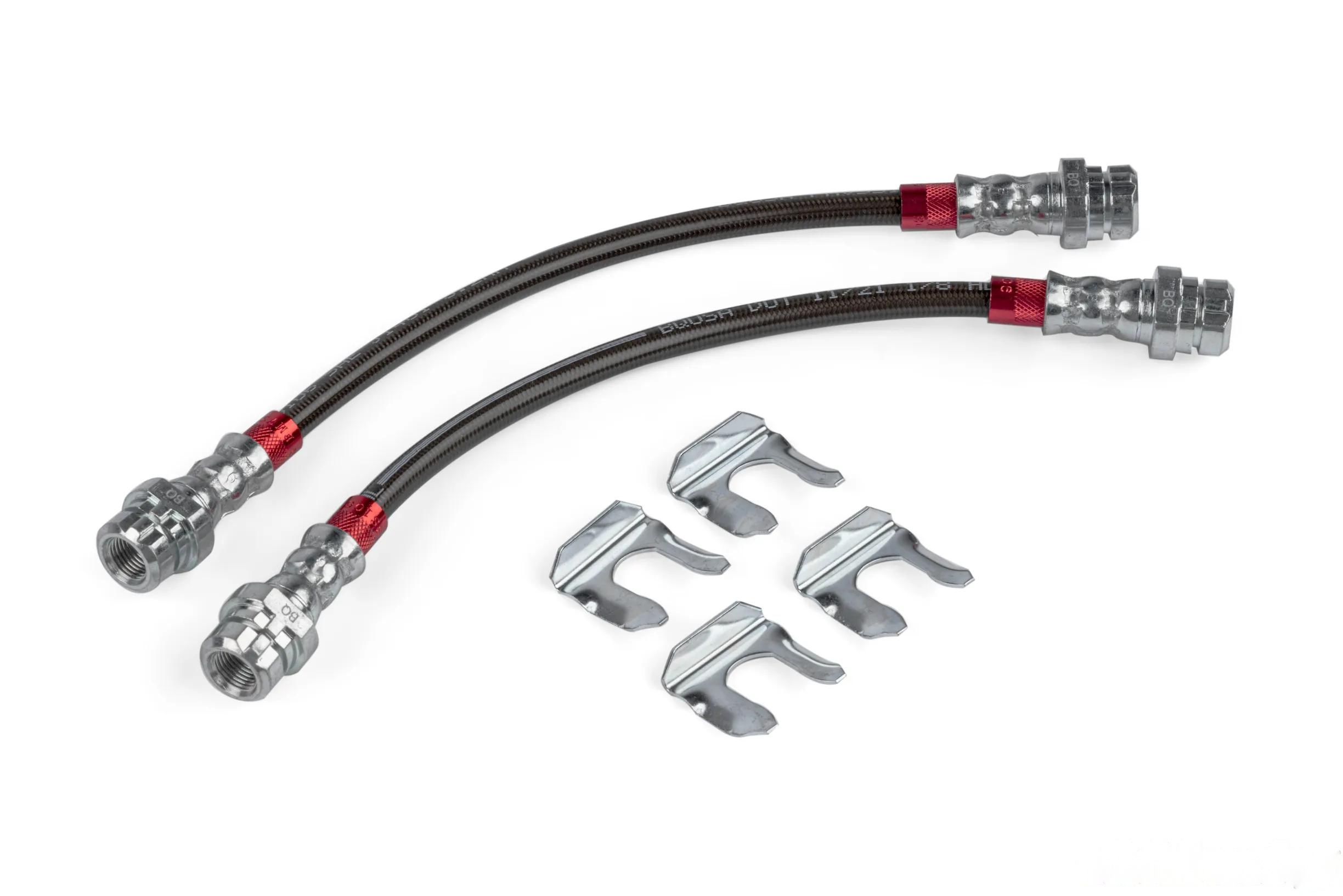 APR Braided Stainless Steel Brake Lines Set of 2 Rear for Audi A3 Quattro 06-13, VW Golf R 12-13