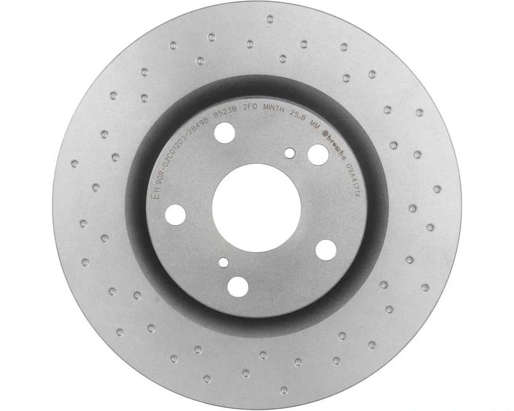 Brembo Premium UV Coated Front Xtra Cross Drilled Brake Rotor 296mm for Lexus, Toyota, Scion