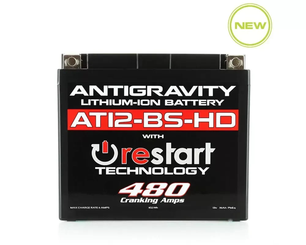 Antigravity 480 Cranking Amps AT12BS Heavy-Duty Lithium Battery w/Re-Start
