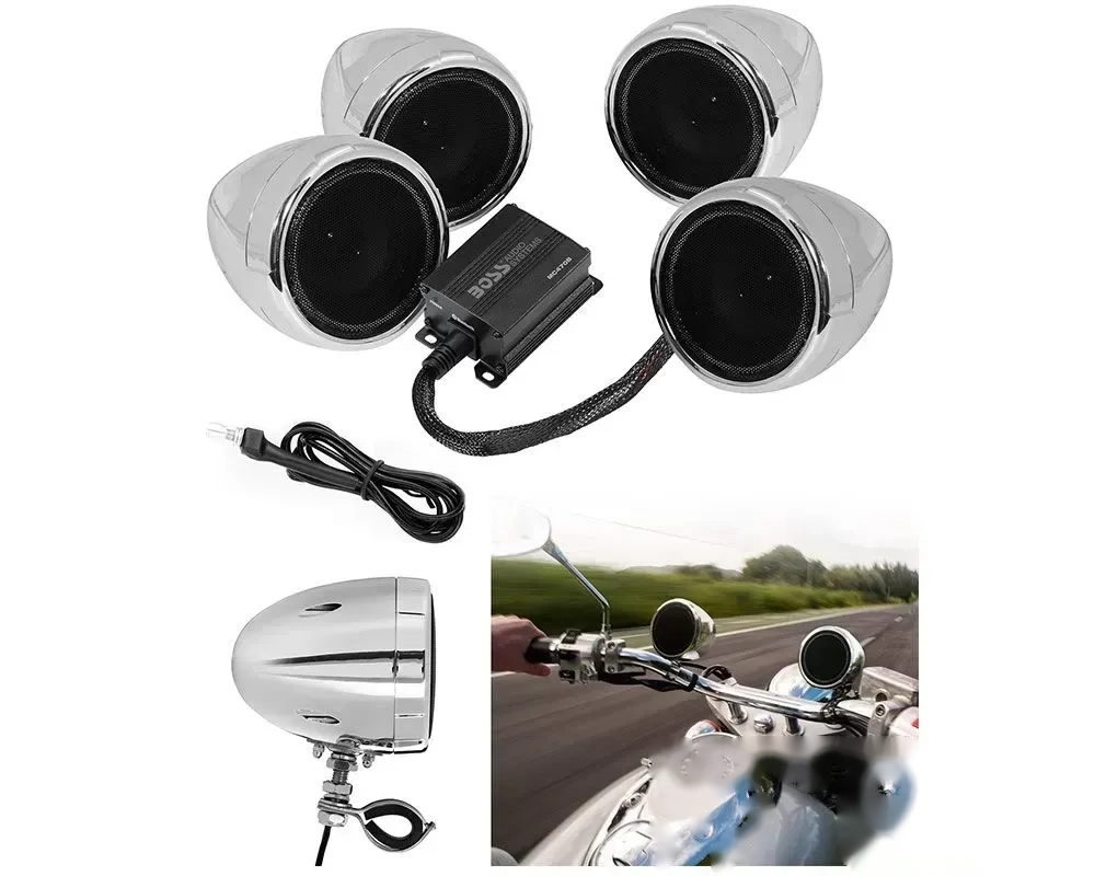 Boss Audio 1000 Watts Max Chrome Bluetooth Power All-Terrain Speaker And Amplifier System