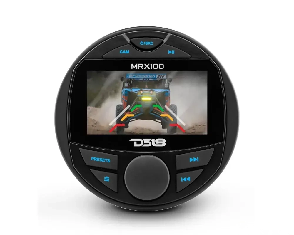 DS18 4x50 Watts Max Video TFT LCD Screen | Bluetooth | 2 Zones | 4 Volts Output | BT Marine Head Unit